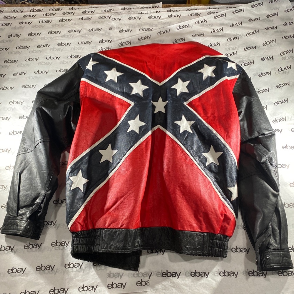 USA Biker’s Leather jacket motorcycle con flag XL  Thinsulate 3M